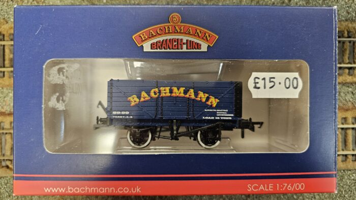 Bachmann 37-078X 7 Plank End Door Wagon 88-99 in 'Bachmann 10th Anniversary' Blue Livery - 1999 Special Anniversary Edition