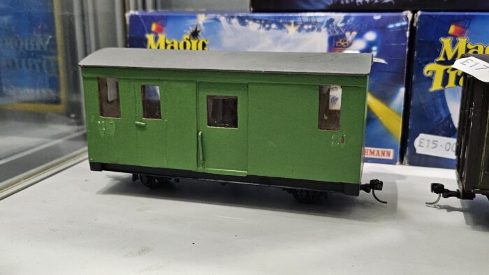 Fleischmann 0-16.5 magic train chasis with scratch built coach (Pre-owned)