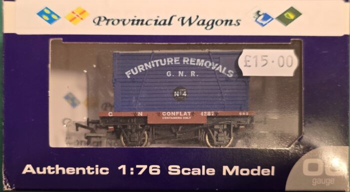 Dapol Great Northern Railway of Ireland Fitted Conflatt No7287 with Container No4