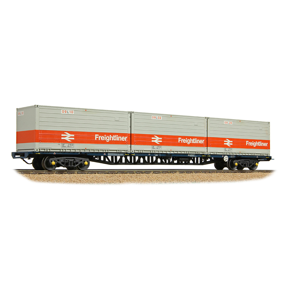 38-626B BR FFA Inner Flat BR Blue, 3 x Type L Freightliner Containers