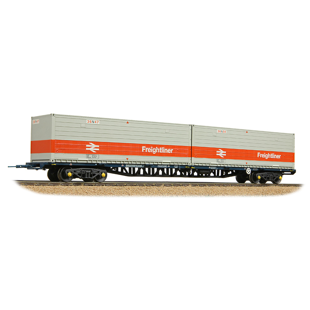 38-626C BR FFA Inner Flat BR Blue, 2 x Type N Freightliner Containers